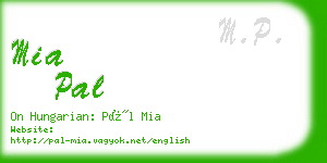 mia pal business card